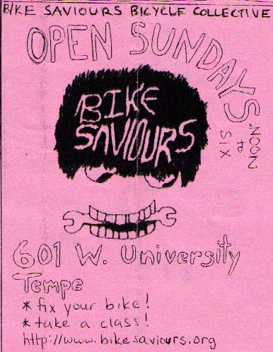 Bike Saviour coop, 
           601 University Drive,
           Tempe, Arizona
