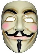 Guy Fawkes masks from the movie Vendetta