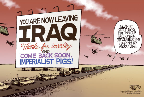 You are now leaving Iraq. Thanks for invading and come back soon imperialist pigs