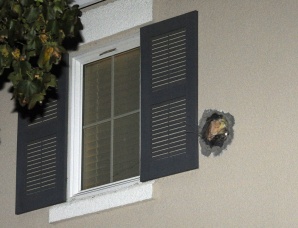 Mythbusters cannonball blasts a hole in an Alameda County home