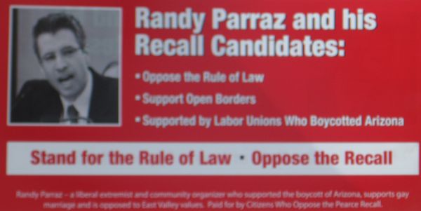 Randy Parraz and his Recall Candidates - Oppose the Rule of Law - Support Open Borders