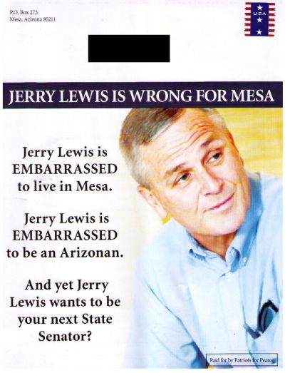 Russell Pearce propaganda slandering Jerry Lewis