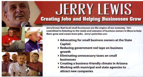 Jerry Lewis making up lies on what he will do if he gets elected