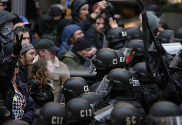 Sadistic Portland Police officers pepper spray innocent protesters